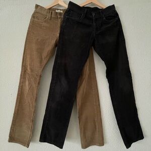 Bundle Deal: Two (2) Pairs of Men’s Uniqlo Slim Straight Corduroy Pants
